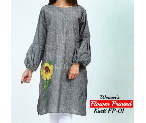 Womens Flower Printed Kurti FP-01